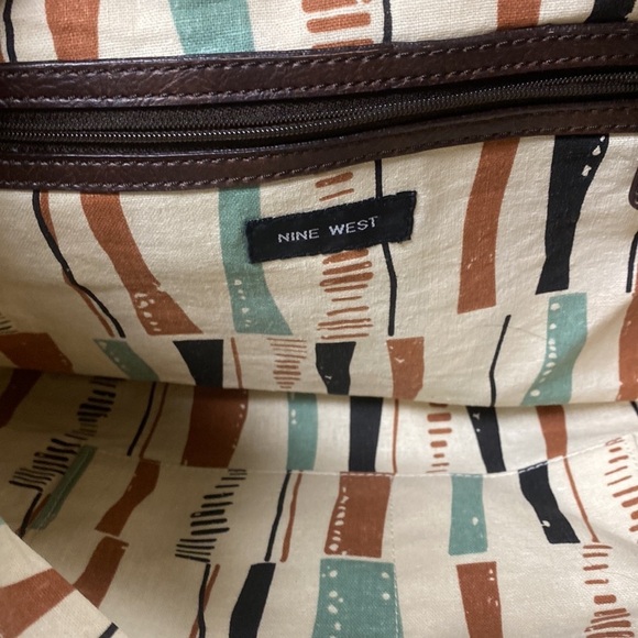 Nine West Boho Beaded Linen Tote Shoulder Bag with Gemstone Accents - Picture 7 of 7